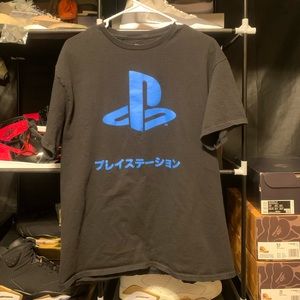 PlayStation Kanji Blue Logo Tee